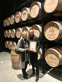 Sinead &amp; Christian Nimmervoll in front of Rum Barrel 23.12.2024